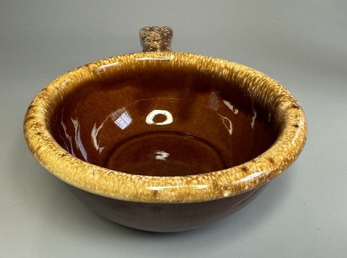 Vintage Hull Oven Proof USA Brown Drip Glaze Soup Bowls Crocks & Lids - Set of 3 - Picture 7 of 16