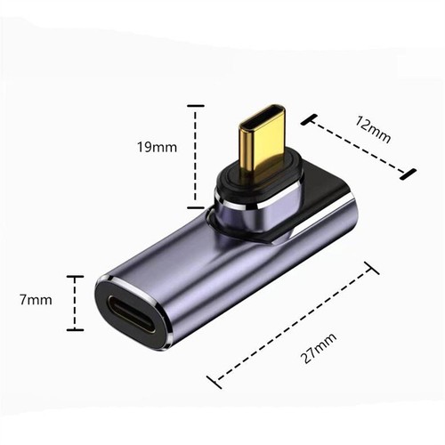 140W Magnetic USB C Adapter 1PCS,Straight USB C Magnetic Connector 40Gbps - Photo 11 sur 11