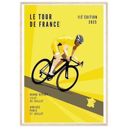 Official 2025 Tour De France Poster - Picture 1 of 7