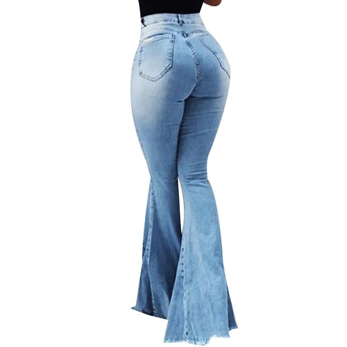 Damen Skinny Stretch Jeans Jegging High Waist Denim Hose Schlaghose Hose - Bild 8 von 13