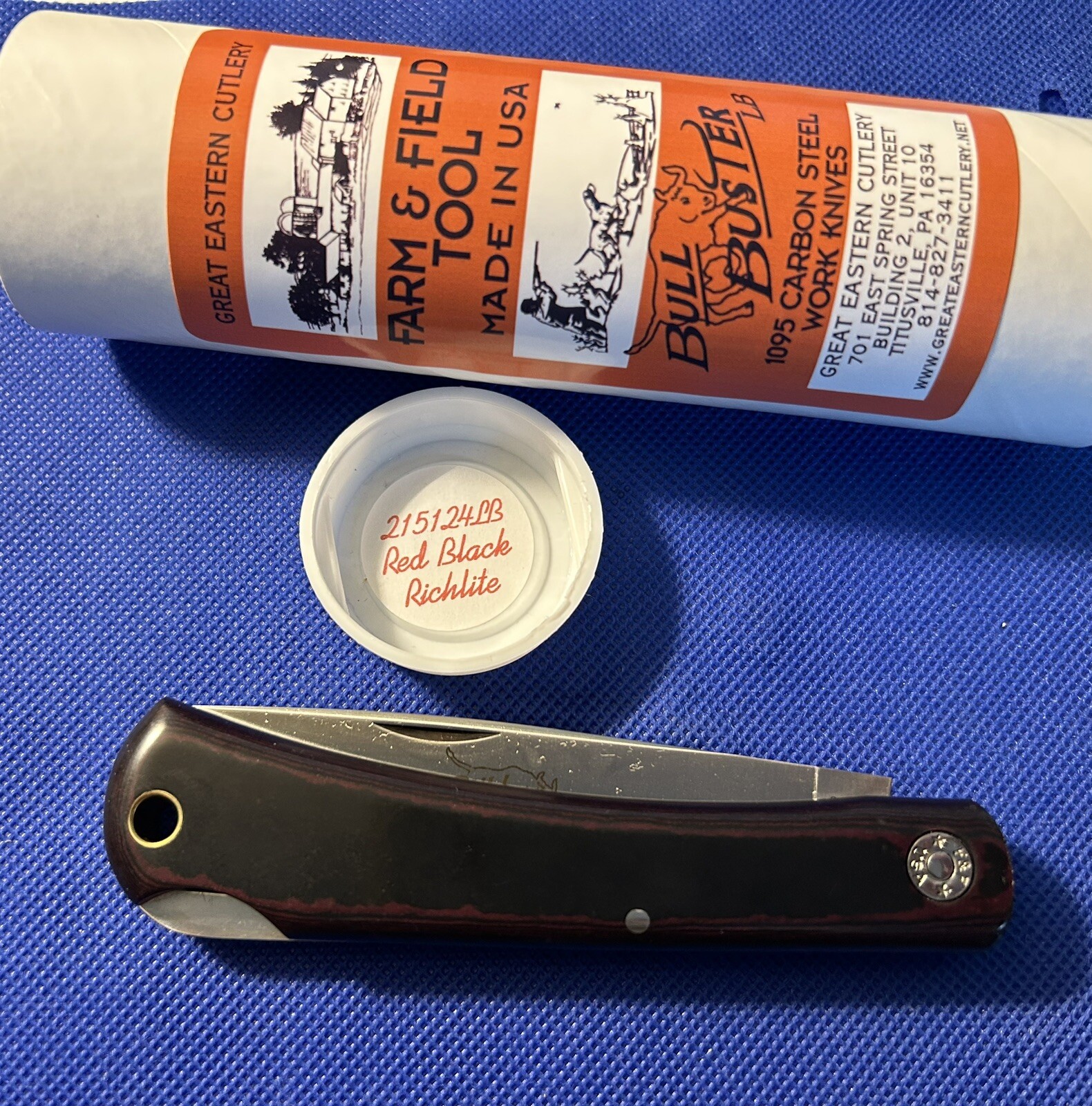 great eastern cutlery Gec Farm & Field 215124 LB Red Black Richlite