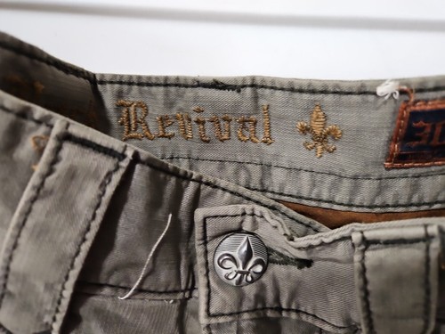 Pantalones cortos de carga clásicos Rock Revival para hombre 30 puntos verdes gruesos - Imagen 13 de 14