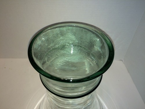 Jarrón florista floral de vidrio soplado a mano ex grande hecho en México pegatina 11 7/8" de alto - Imagen 6 de 8