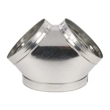 Bull Head Wye 18 in. to 16 in. x 16 in. Galvanized Steel Construction HVAC