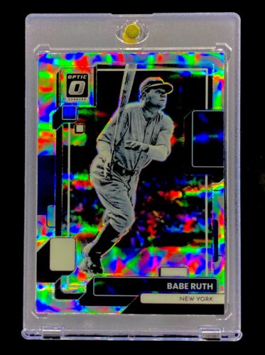 BABE RUTH SILVER PRIZM REFRACTOR Panini Negative Card Black and White YANKEES - Picture 3 of 10