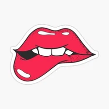 Biting Lip Sticker Decal