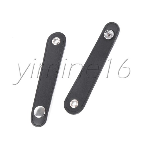 PU Leather Accordion Bellows Straps Accessories with Buckles Black Pack of 4 - Imagen 5 de 6