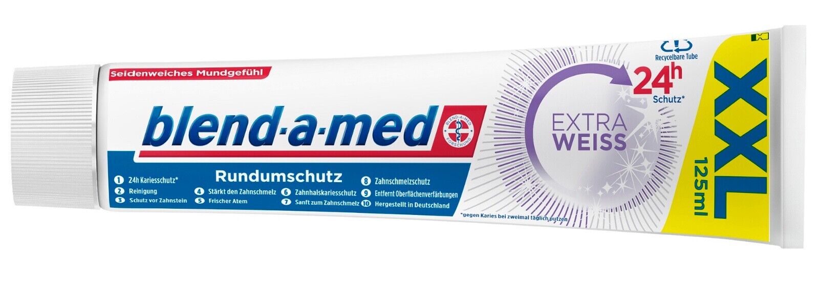 ОТБЕЛИВАЮЩАЯ зубная паста Blend-a-med -Сделано в Германии- XL 125 мл- БЕСПЛАТНАЯ ДОСТАВКА 2190₽