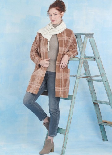 SIMPLICITY 9853 MISSES COAT & SCARF Sewing Pattern Sizes XS-XL 4-22 Skill: EASY - Picture 6 of 9