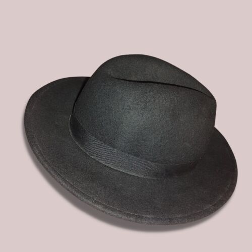 Scala Crushable Wool Felt Safari Cowboy Hat water repellent size Medium Black - Picture 2 of 3