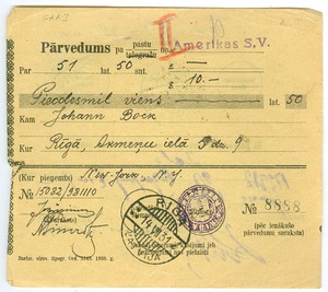 Latvia Postal Money Order To Usa 1931 Ebay Image Is Loading Latvia Postal Money Order To Usa 1931