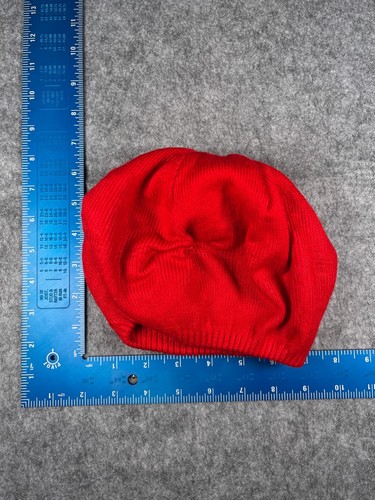 Disney Minne Mouse Heart Beanie Toque Youth 55CM Red Knit Acrylic Blend Pom - Picture 6 of 9