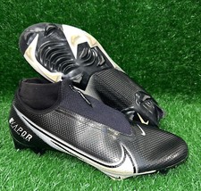 Nike Vapor Edge Pro 360 Football Cleats Black White 12 Wide CV6348-001 Used