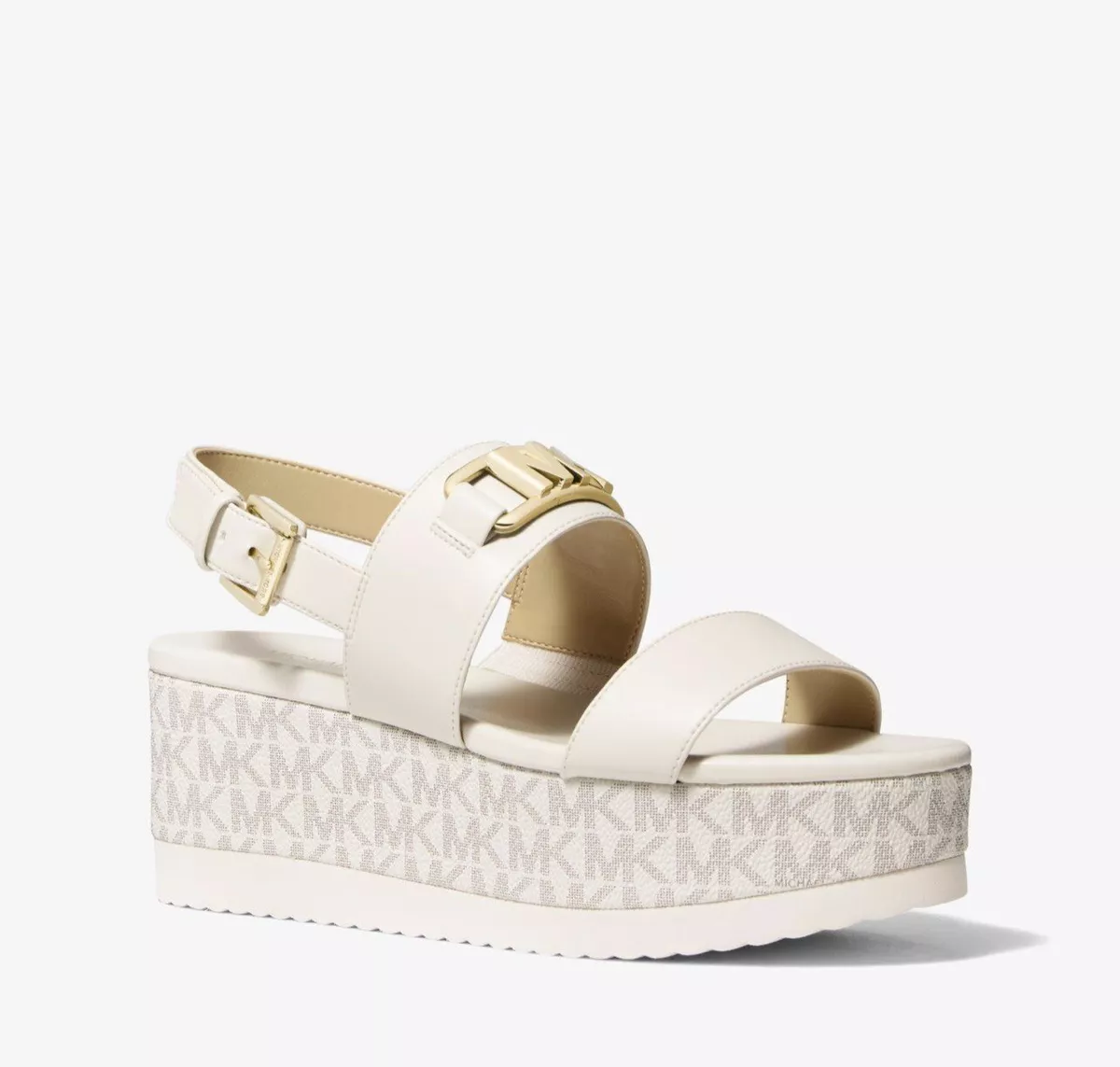 Cream store flatform sandals