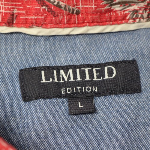 Marks & Spencer Limited Edition Palm Print Hawaiian Button Down Shirt Red L - Picture 10 of 24