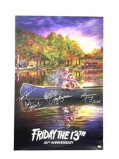 Friday The 13th Rare Cast Signed 40th Anniversary Scream Factory Movie Poster Friday The 13th Rare Cast Signed 40th Anniversary Scream Factory Movie Poster