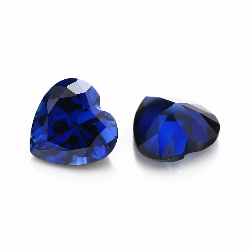 Sapphire Heart Fine Synthetic Cut AAA Loose Gemstone For Making All Type Jewelry - Image 3 of 4