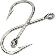 5/10pcs Big Game Tuna Fishing Hooks Strong Saltwater Stainless Steel Fish Hooks