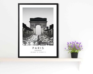 Poster murale, Art, Décoration maison, Champs Elysées, Décoration intérieure