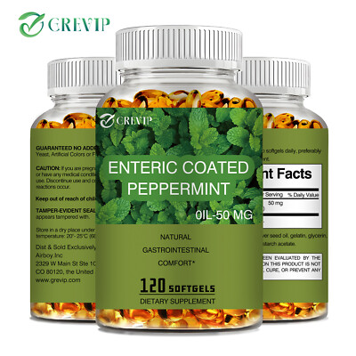 120pcs Enteric Coated Peppermint-for Abdominal Pain,Improved Nutrient Absorption