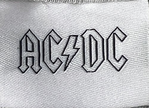 AC DC Freeze Men’s SIZE LRG Embroidered Gray Shirt Letters Red White & Blue NEW - Picture 4 of 12