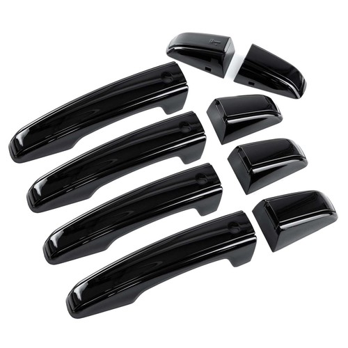 DOOR HANDLE SKINS FOR RANGE ROVER VOGUE L405 ALL BLACK AUTOBIOGRAPHY NOT COVERS - Picture 2 of 14