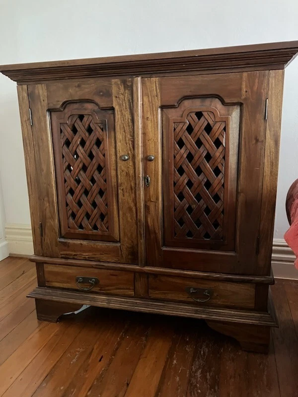 Large solid timber Balinese cupboard