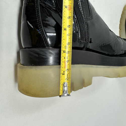 Botas Jeffrey Campbell Chelsea con cremallera para mujer talla 7 charol sin mangas negras - Imagen 14 de 15