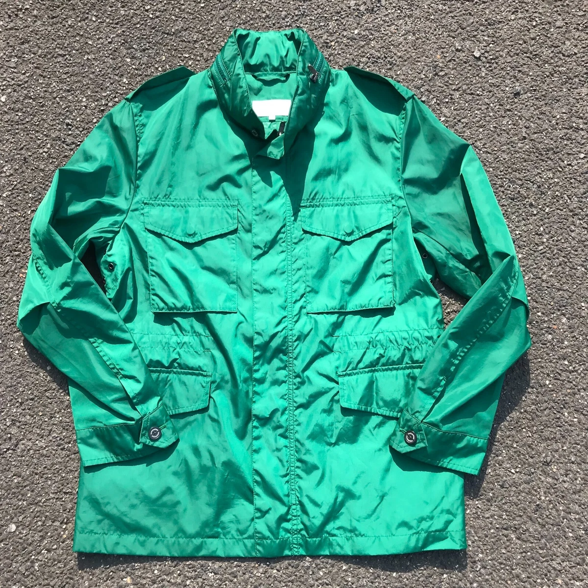 Free Shipping Mackintosh Philosophy M-65 Type Green Nylon Jacket Size 38
