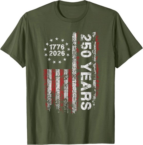 America 250th Birthday US Flag 250 Years We The People T-Shirt - Picture 2 of 6
