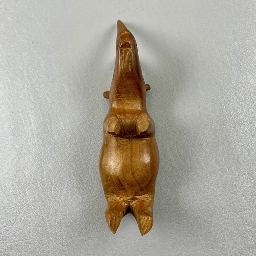 Vintage Wood Hand Carved African Rhino Rhinoceros 7.5" Long Figurine - Picture 7 of 9