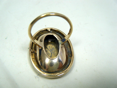 ANTIGUO ANILLO DE CUARZO DE ORO CALIFERIA ORO FIEBRE - Imagen 5 de 8
