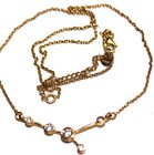 925 gold plated Horoscope Cancer Cubic Zirconia cz pendant 18" necklace 3.1g — photo 3