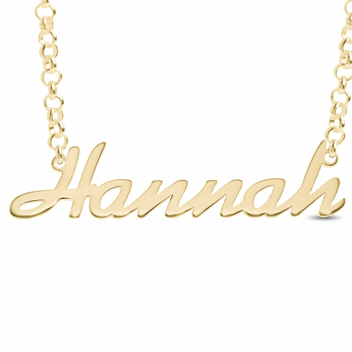 Gold or Rose Gold Plated 925 Sterling Silver Nameplate Necklace Personalised