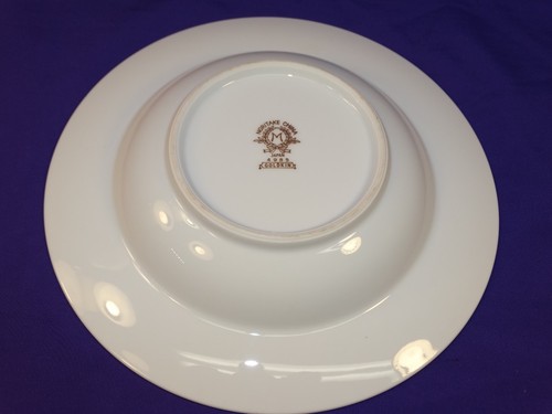NORITAKE GOLDKIN CHINA 4985 RIMMED SOUP BOWL GOLD ENCRUSTED RIM YELLOW BORDER - Picture 5 of 6
