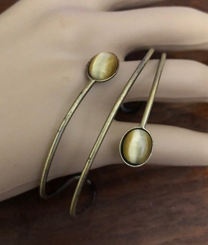 Vintage, Nachlassfund, Mondstein Armreif Stil Armband - Bild 3 von 12
