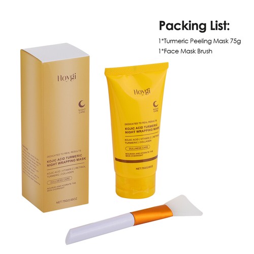 Kojic Acid Turmeric Collagen Night Wrapping Mask Peel Off Natural Facial Mask - Picture 10 of 13