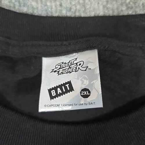 Neu ohne Etikett Bait x Street Fighter Akuma Vs. Ryu Tee - langes schwarzes Vo-T-Shirt Pullover - Bild 4 von 7
