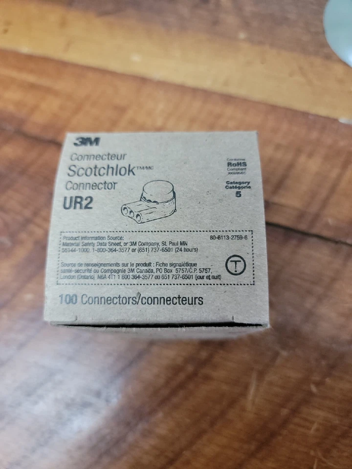 Box of 100 Genuine 3M Scotchlok UR2 Connectors, Gel-Filled, Waterproof, OEM NEW - Image 4 of 4