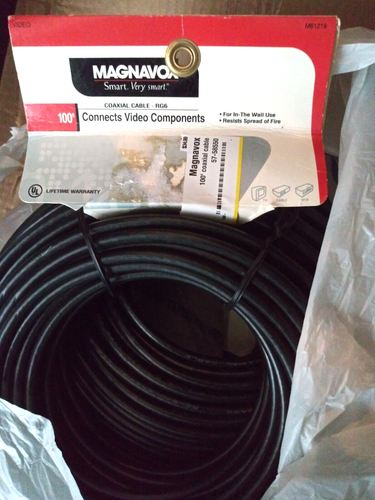 NEU Magnavox 100' Fuß RG6 Innenbereich/Aussenbereich Koaxial A/V Kabel Satellit HDTV M61219 - Bild 7 von 7