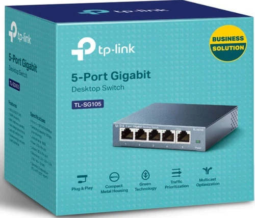 TP-Link TL-SG105, 5 Port Gigabit Unmanaged Ethernet Switch, Network Hub, Ethern