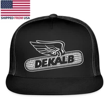Dekalb Corn Seed Logo Black Adjustable Trucker Hat Cap Adult Size