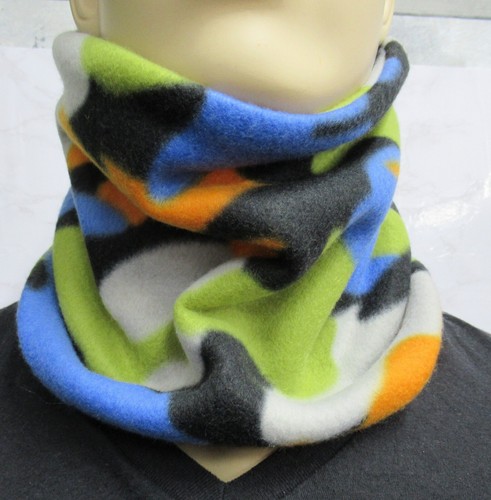 camo hunter schwarz Streifen Camo Hals Gamasche Halswärmer Fleece Schal Schlauch Ohrenschützer - Bild 2 von 6