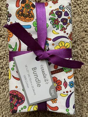 Create It 5 PIECE FAT QUARTER BUNDLE - DAY OF THE DEAD - SUGAR SKULL ETC