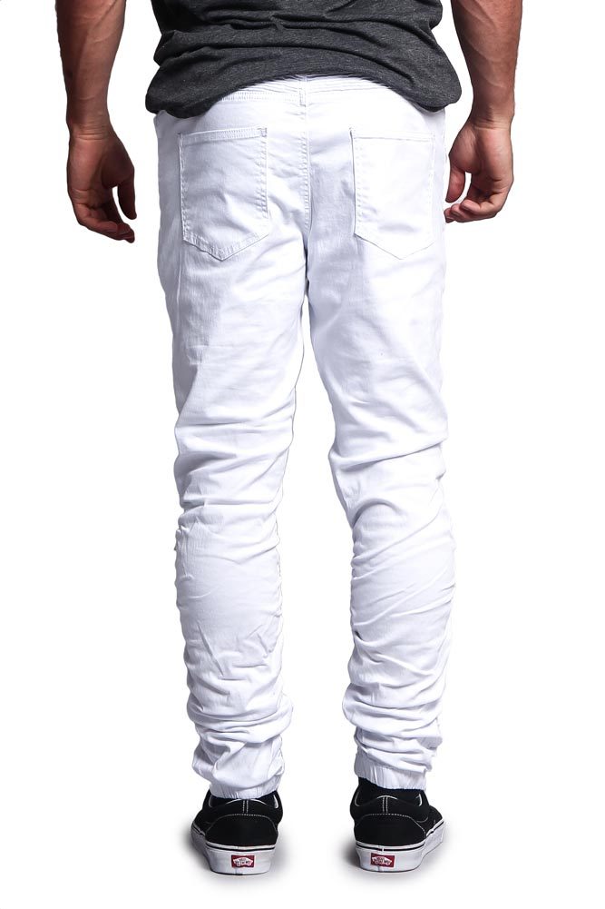 Victorious Men's Zipper Knee Scrunch Stacked Biker Twill Victorious Men's Zipper Knee Scrunch Stacked Biker Twill