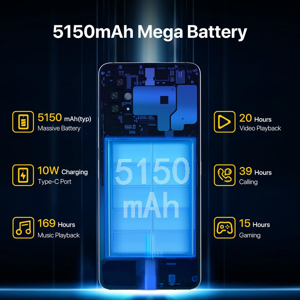 UMIDIGI A11 Pro Max 8GB+128GB 6.8" Octa Core Android AI Face Unlocked Smartphone - Image 4 of 4