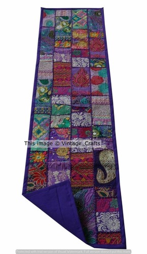 10 PC LOT Indian Cotton Patchwork Table Runner Embroidered Dining Table Tapestry - Picture 12 of 15