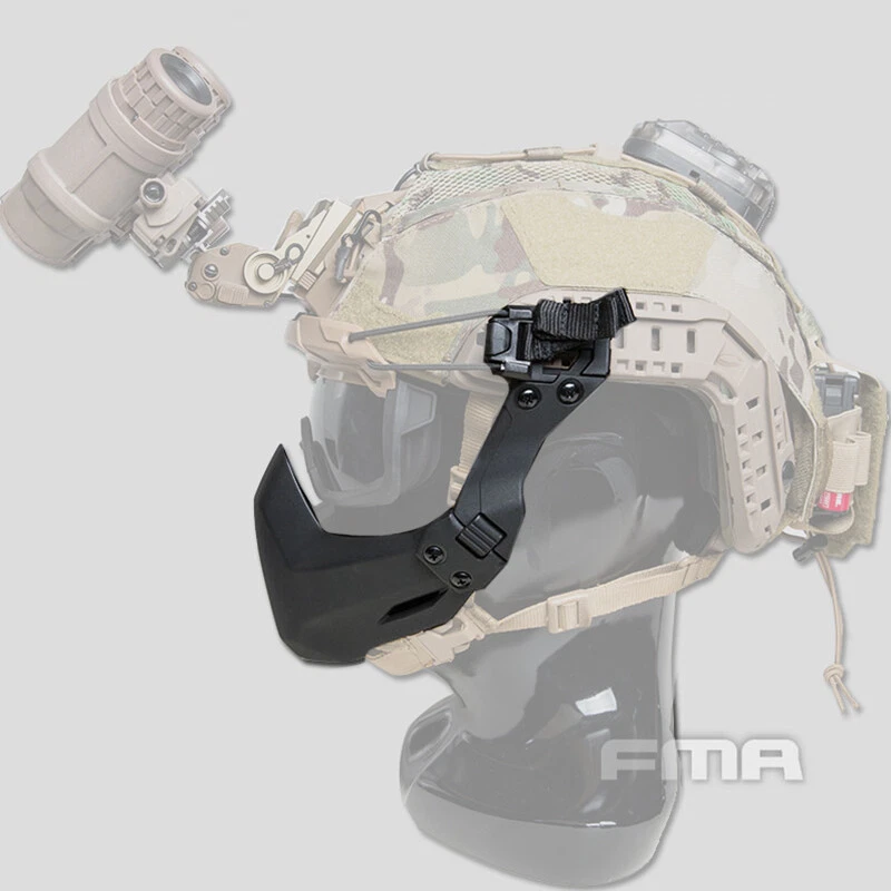 FMA Half Face Mask Seal Mask Folding For Tactical Helmet B Military w/ Hook Army - Image 3 of 4