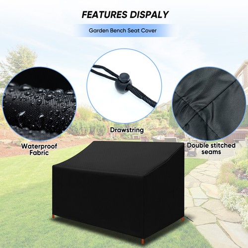 3 Seater Heavy Duty Garden Bench Seat Sofa Cover Furniture Protector Waterproof - Picture 3 of 13