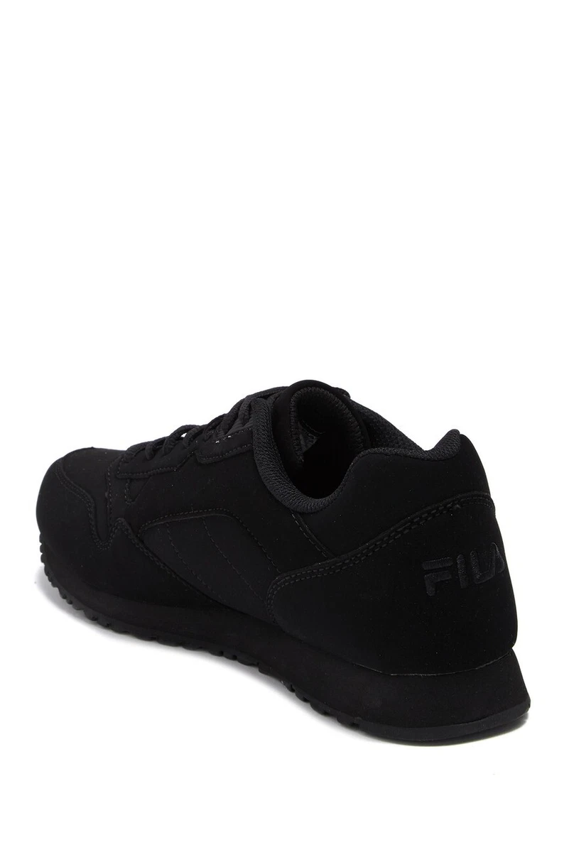 Fila Mens Black/Black/Black 1CM00189-001 Casual Lace Up Sneakers